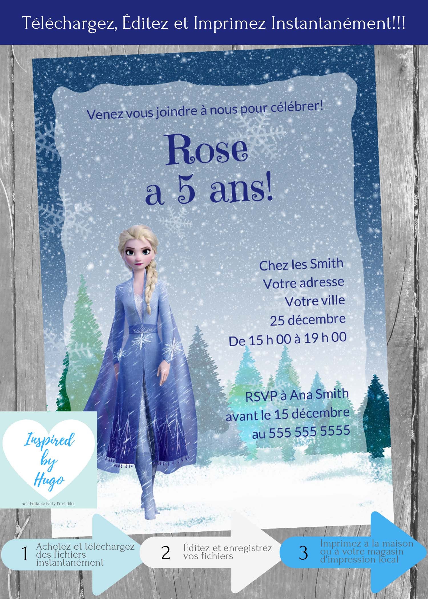 Invitation La Reine Des Neiges 2 D Anniversaire Disney Etsy Invitation La Reine Des Neiges 2 D Anniversaire Disney Etsy