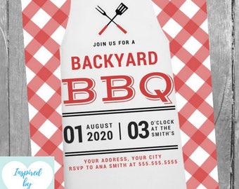 Backyard BBQ Party Invitation - BBQ Party Invitation - Instant Download - Editable Invitation - Personalize at home with Adobe Reader