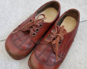 Vintage children's dress shoes brown leather