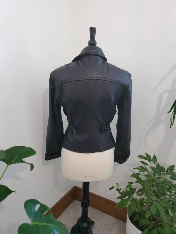 Vintage 90s leather jacket Buttery soft Made in C… - image 2