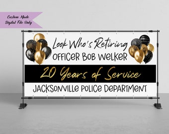 Banner de Jubilación Personalizado: Decoración de Fiesta Personalizada (Solo Digital)