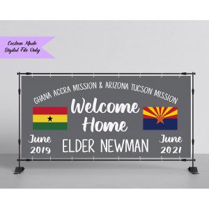 Digital Welcome Home Missionary Banner ~ Elder or Sister Missionary Homecoming Sign ~ Airport Homecoming Banner ~ Digital File Only