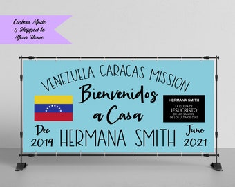 Welcome Home Missionary Banner ~ Missionary Nametag Homecoming Sign ~ Airport Homecoming Banner ~ Elder or Sister ~ Printed Vinyl Banner