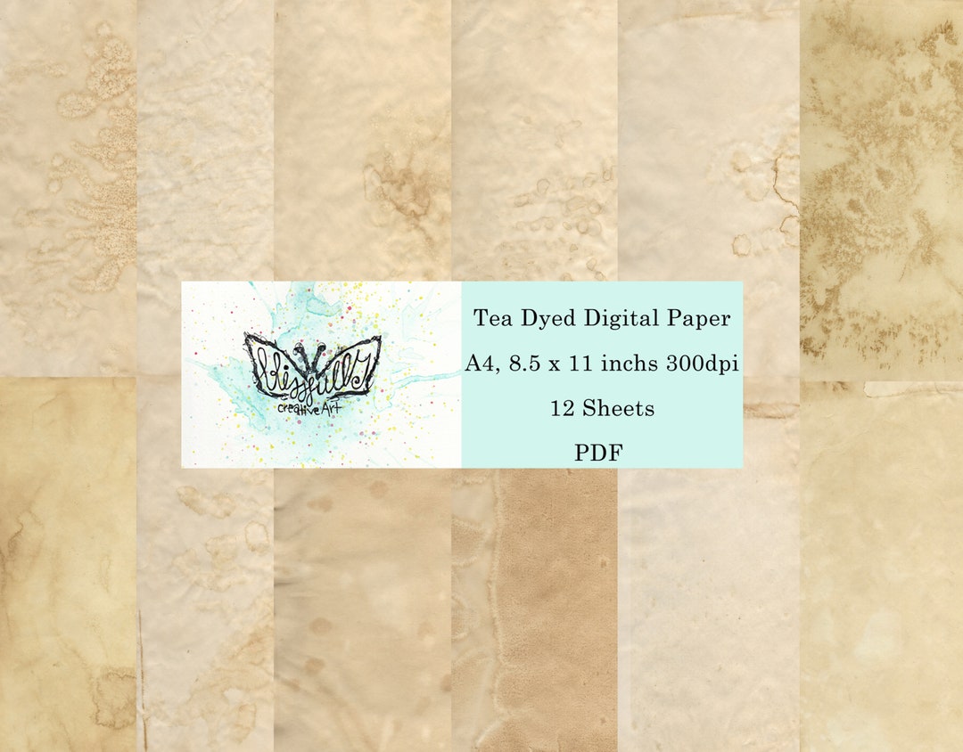 Tea Dyed Paper Digital - Etsy