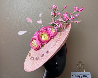 Pink hat with pink Rhinestone