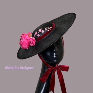 Romantic party hat, ascot hat, derby hat, wedding guest hat