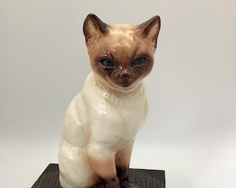 Vintage Goebel Blue Seal Siamese Cat Figurine Made in Western