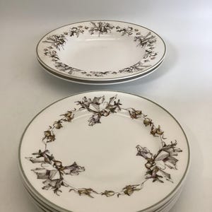 Spode Summerfield Bread Plates or Soup Bowls - 1970s Floral China