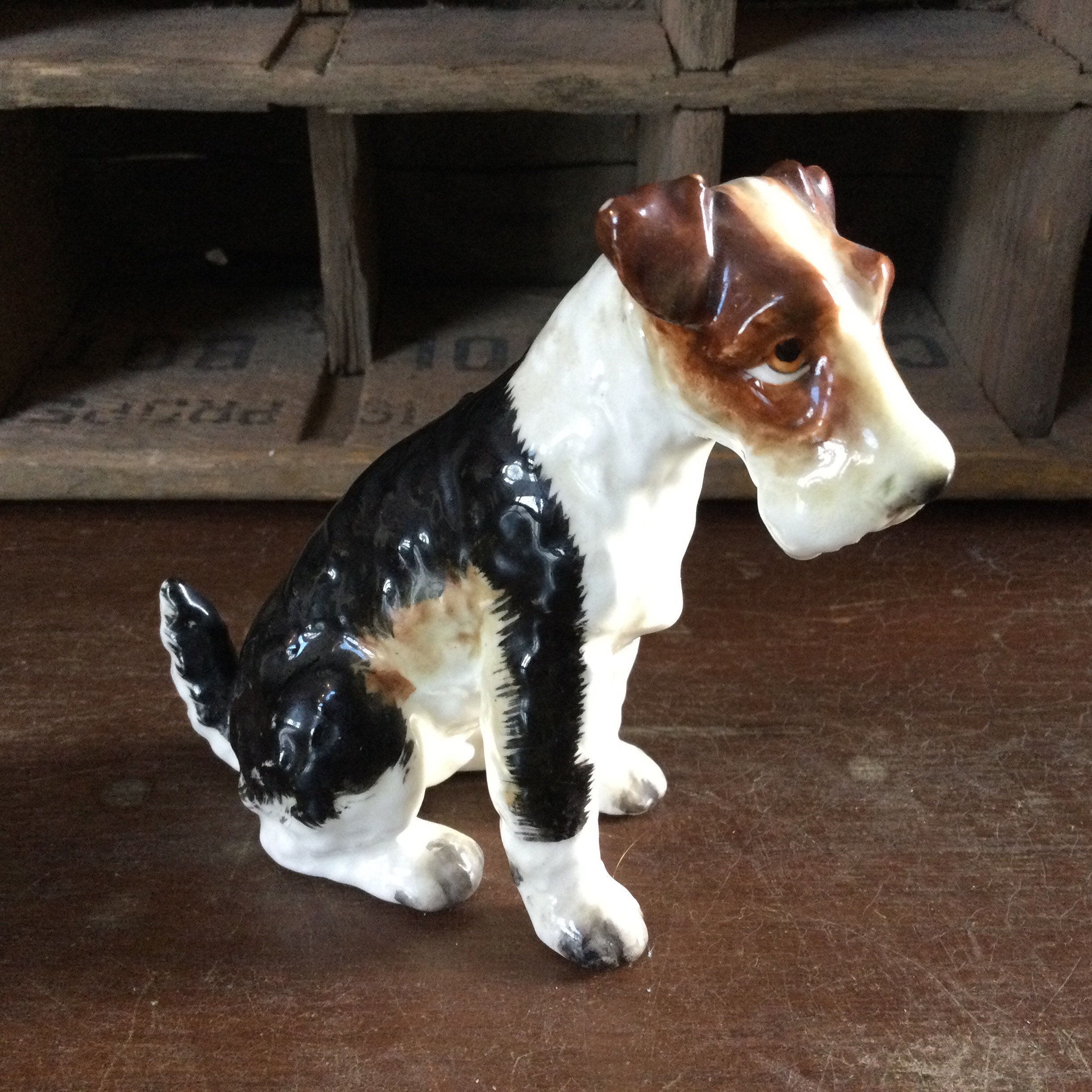 Vintage Napco Springer Spaniel  Wire Haired Fox Terrier Figurine  M1758