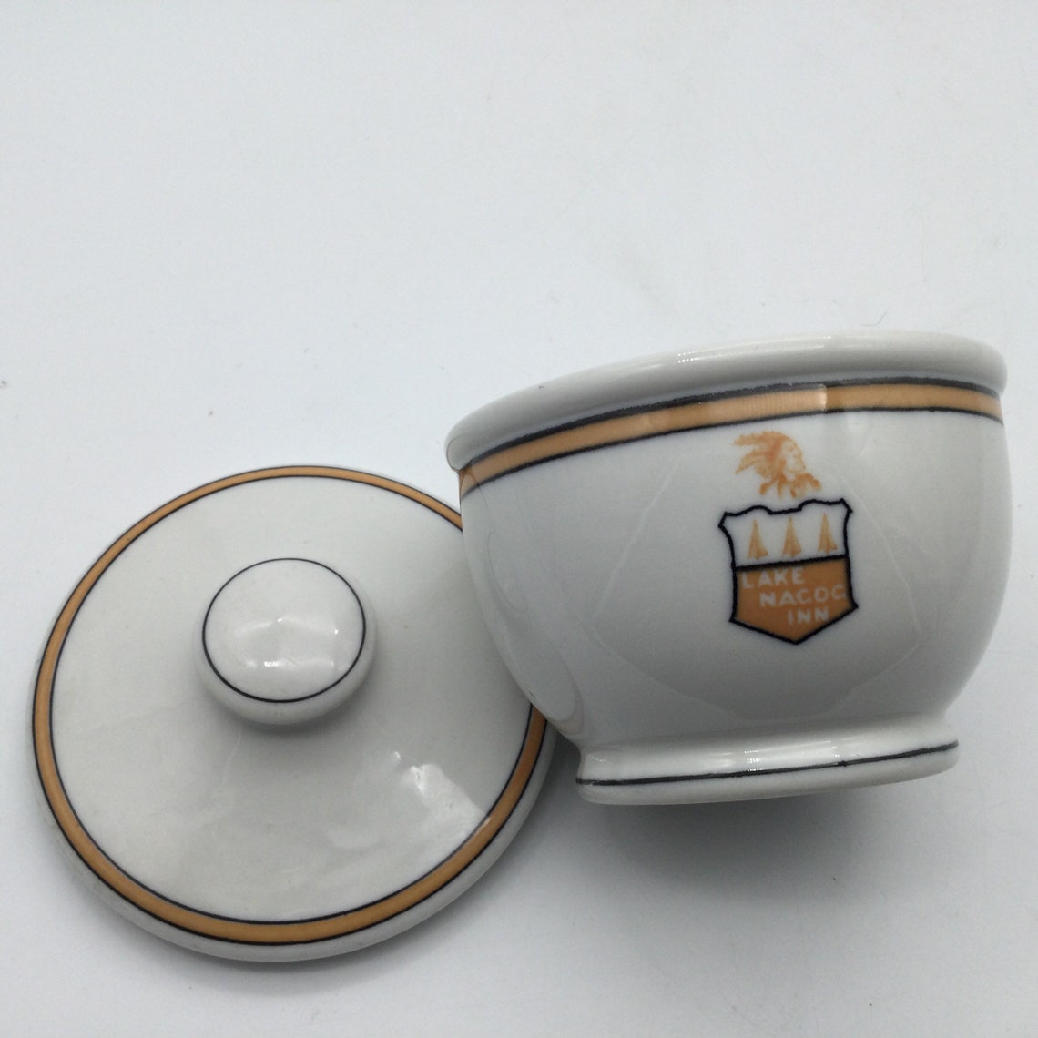 Vintage Syracuse Pottery Co. OPCO Lake Nagog Inn Covered Sugar Etsy