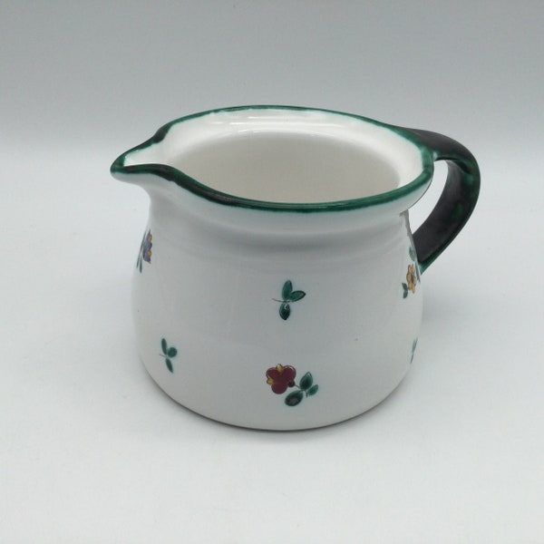 Vintage Gmundner Keramik Alpine Flowers Pattern / Austria /  Pint Pitcher