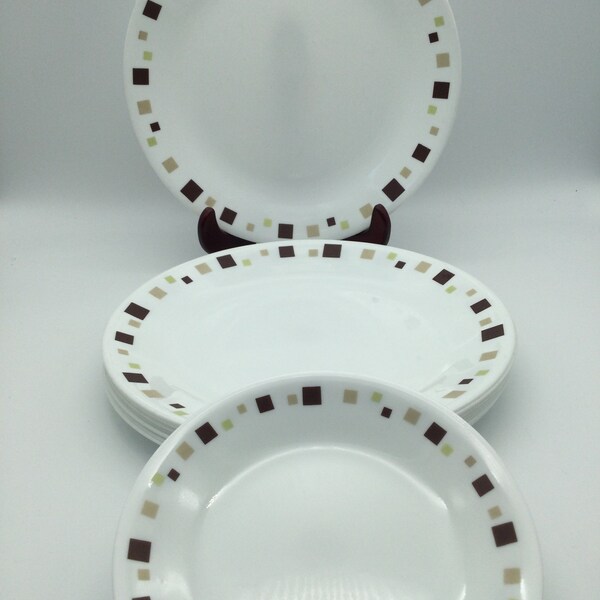 Corelle Geometric Plates Etsy