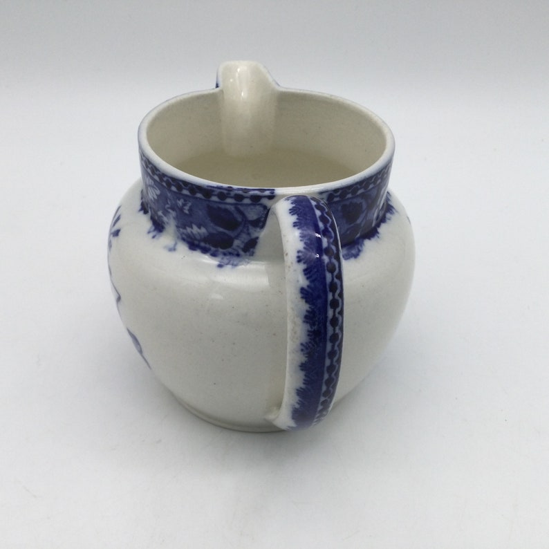 Wedgwood Fairbanks House Dedham Ma Pitcher / Creamer / Historical Blue Transferware / Jones McDuffie and Stratton image 3