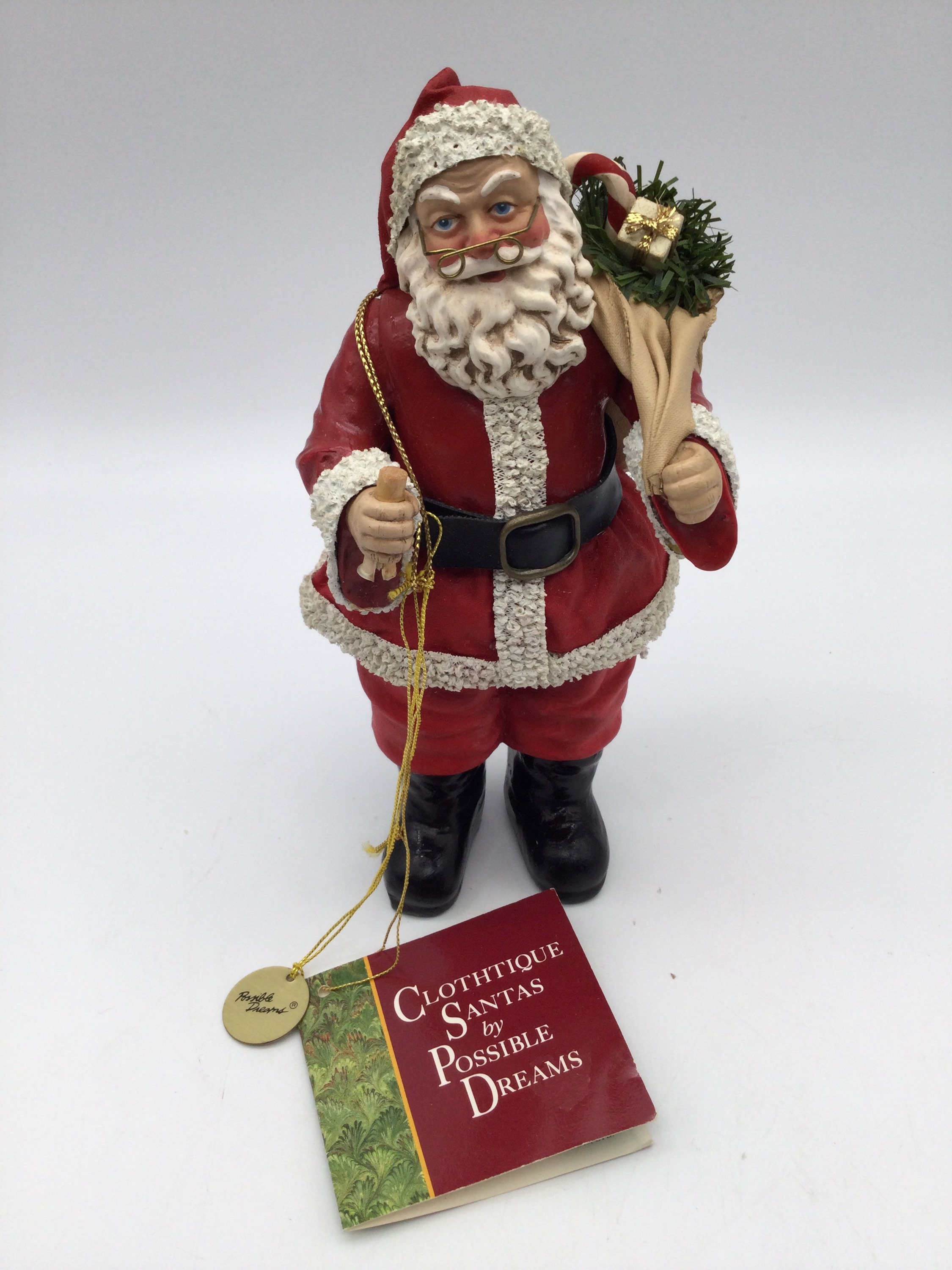 Retired 1993 Clothtique Possible Dreams Santa / Artist Signed