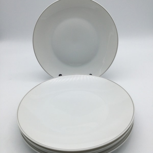 MCM Rosenthal  Secunda Grau Set of 5 Salad Plates / White with Gray Trim