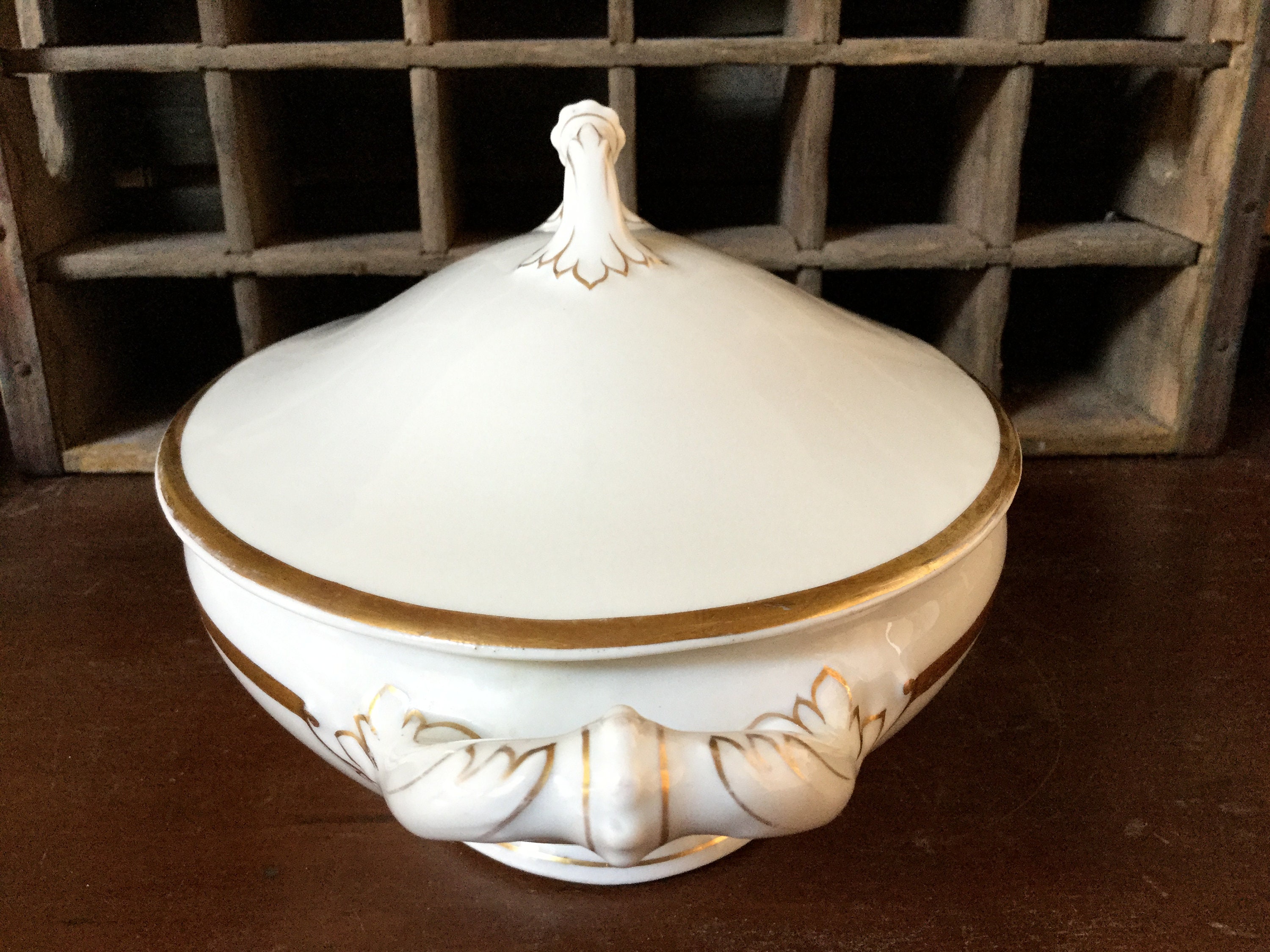 M W & Co. Royal Saxony China / Oval Handled Covered Casserole Etsy