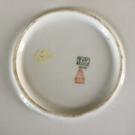 Antique T & V Limoges Depose France Large Handled Serving Platter