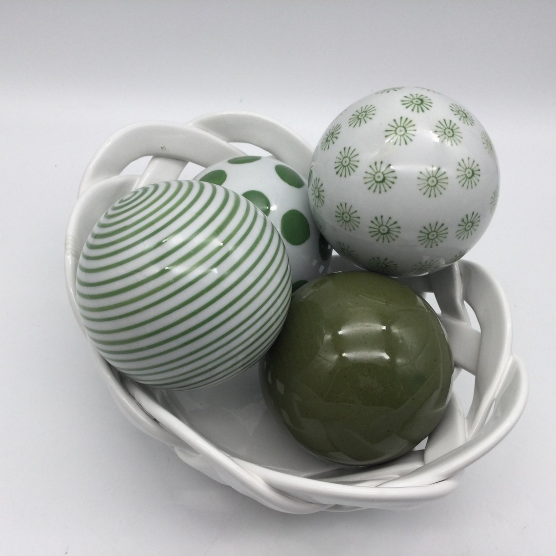 Set of 4 Chinoiserie Decorative Ceramic Balls / Orbs / Carpet Etsy