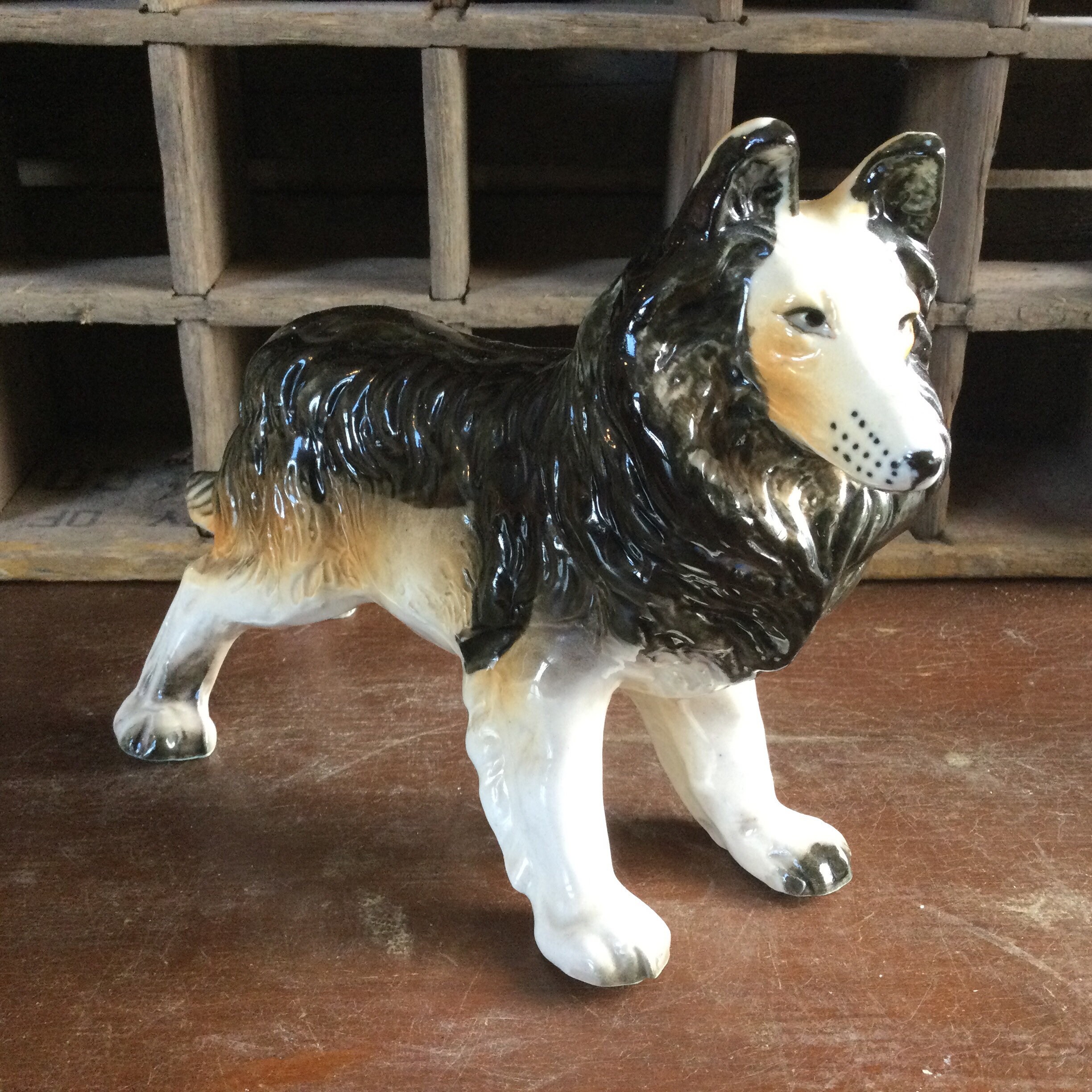 Vintage Large Porcelain Collie / Dog Figurine in 2021 Collie dog