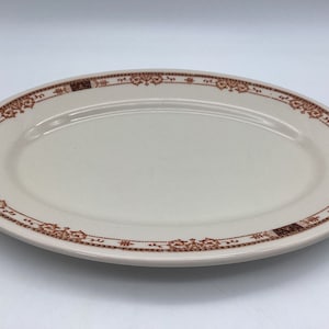 Vintage Restaurant Ware / Sterling China Co. Oval Platter / Webster Pattern / 12.5”