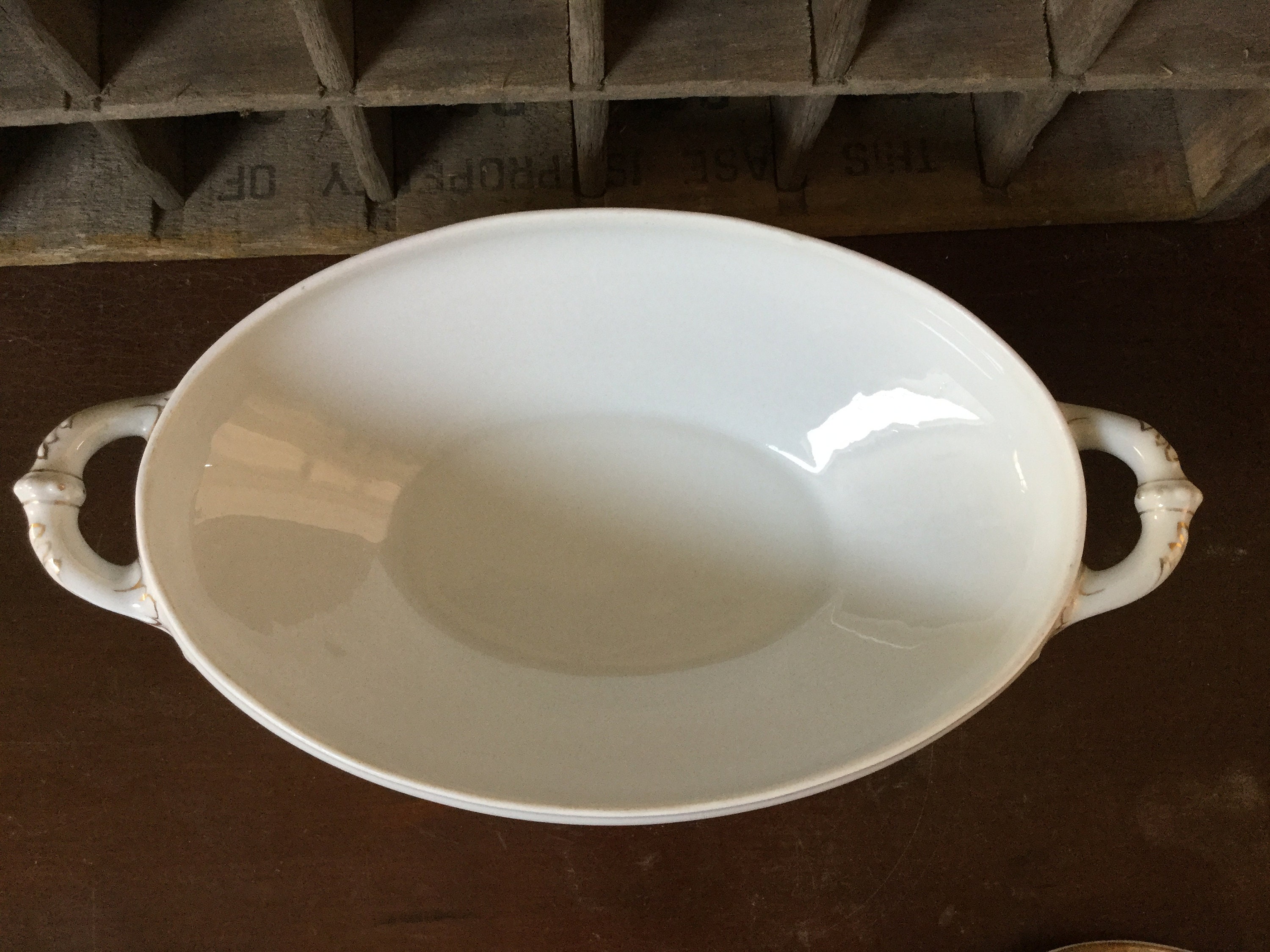 M W & Co. Royal Saxony China / Oval Handled Covered Casserole Etsy