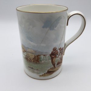 Royal Crown Derby The Bachelors Wish Hand Enameled by Famed Artist W.E.J. Dean / 1944 /Country Pursuits
