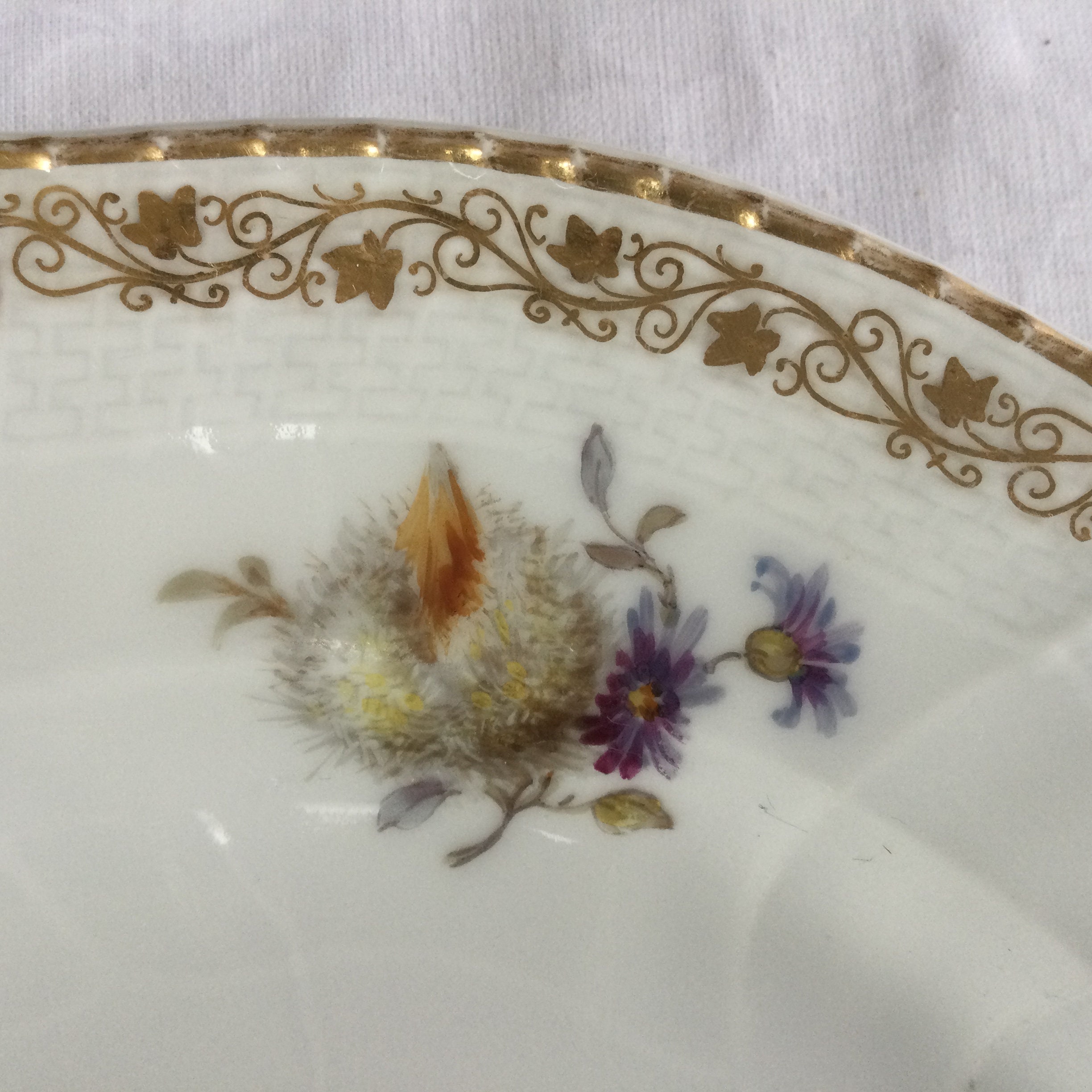 Antique KPM Handpainted Fruit Porcelain Plate / Scepter Mark 1837