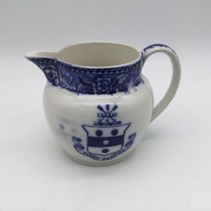 Wedgwood Fairbanks House Dedham Ma Pitcher / Creamer / Historical Blue Transferware / Jones McDuffie and Stratton image 4