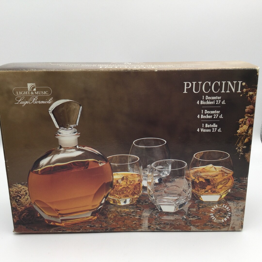 Italian Luigi Bormioli Puccini Light and Music Blown Crystal Glass