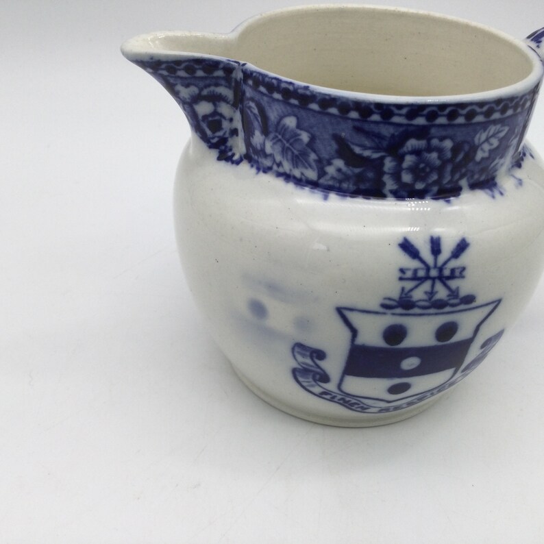 Wedgwood Fairbanks House Dedham Ma Pitcher / Creamer / Historical Blue Transferware / Jones McDuffie and Stratton image 5