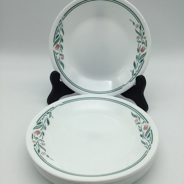 Corelle Rosemarie Set of 8 Bread & Butter Plates / Discontinued