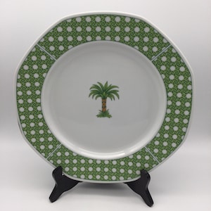Villeroy & Boch / Heinrich Caribic 12.25” Chop Plate / SandwichTray / Discontinued/ Tropical Palm Tree with Basketweave