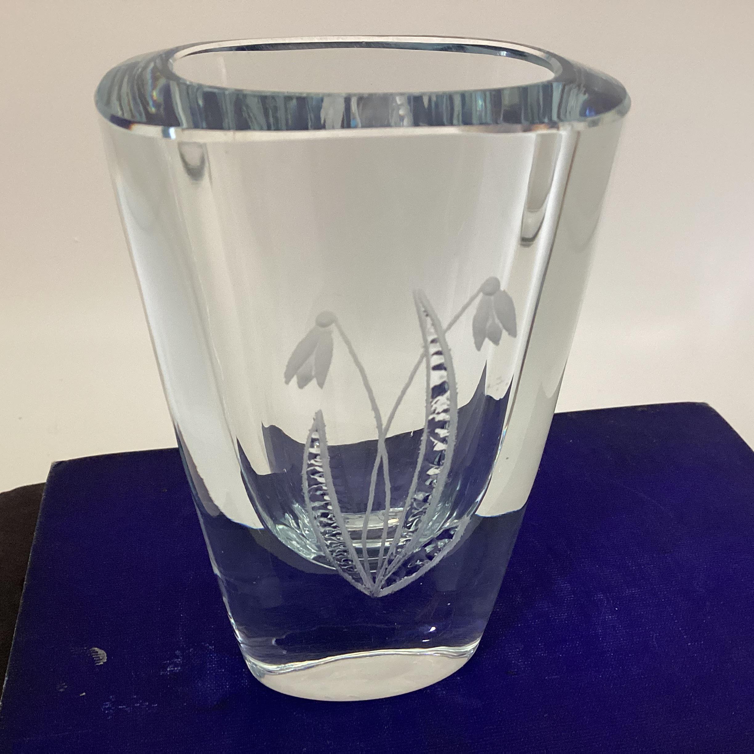 Strombergshyttan Sweden Crystal  Vase、花器 Strombergshyttan Vase - Etsy