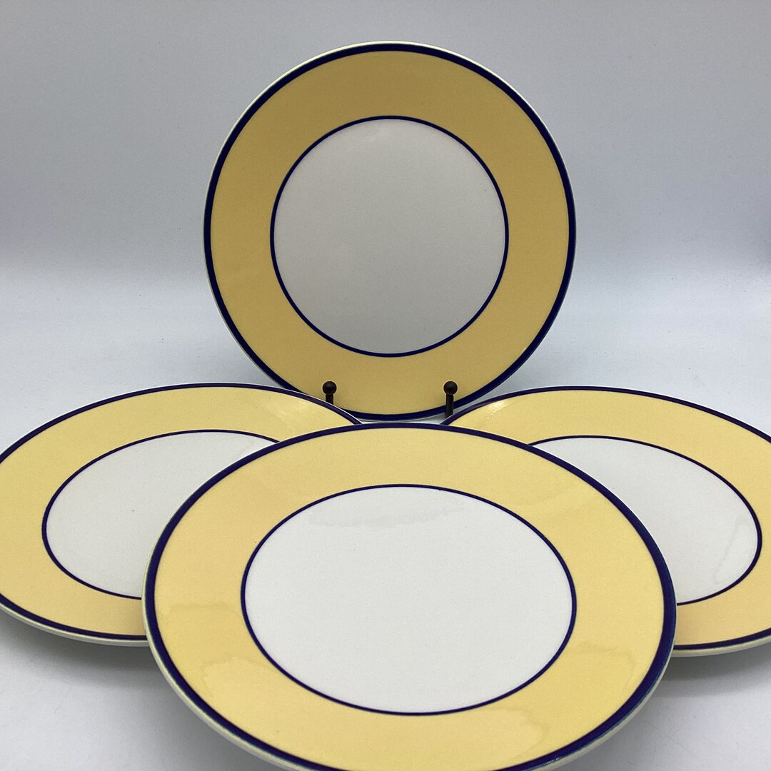 Pagnossin Ironstone Spa Bright Set of 4 Salad Plates / Treviso Italy