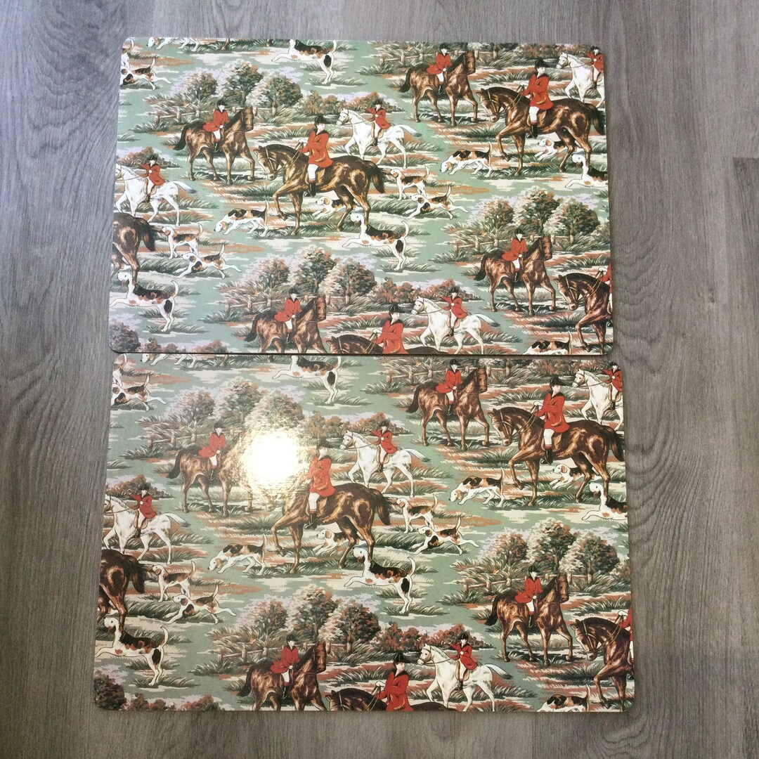Vintage Pair of Extra Large Pimpernel Style Placemats English Country