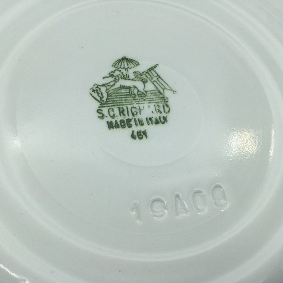 Antique Societa Ceramica Richard (ginori) Italy Set of 5 Salad