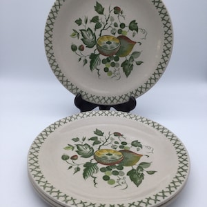 Johnson Brothers Old Granite Line / Arbor Pattern / Set of 4 Dinner Plates/ 1965-1975