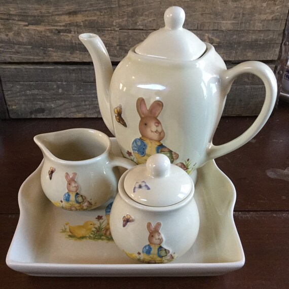 bunny rabbit tea set