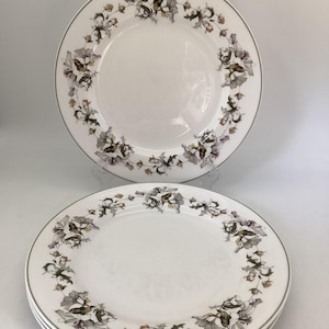 Set of 4 Spode Summerfield Dinner Plates – Y8103 – 10.5” – Discontinued 1970s Floral China