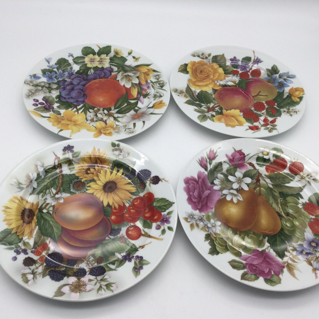 Porcelaine De Limoges Union Limousine France Set of 4 Dessert Plates