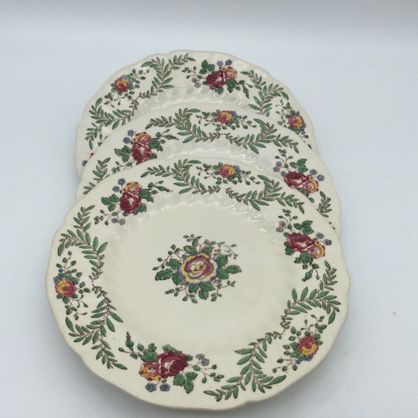 Vintage Royal Doulton Lyndhurst Set of 3 Dessert Plates / Discontinued