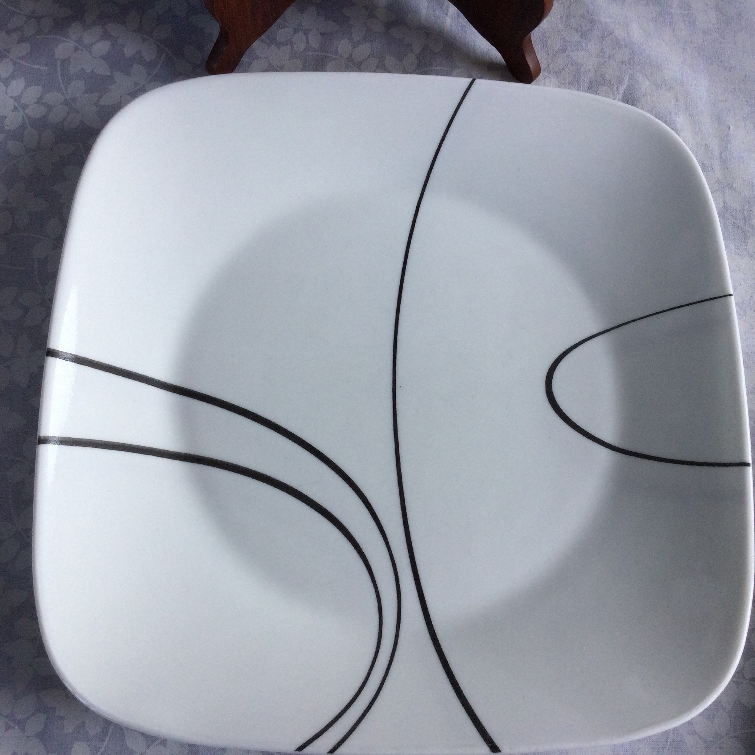 Vintage Corelle Simple Lines Set of 6 Square Dinner Plates / Etsy