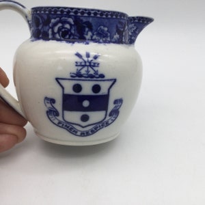 Wedgwood Fairbanks House Dedham Ma Pitcher / Creamer / Historical Blue Transferware / Jones McDuffie and Stratton image 2