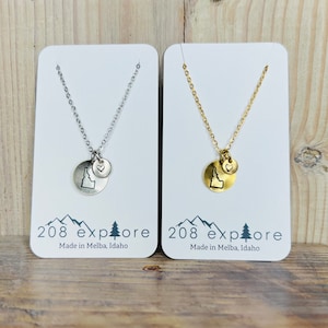 Idaho love charm necklace