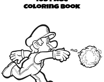 Download Mario Coloring Book Etsy