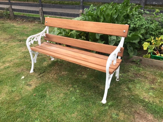 Victorian Cast Iron Garden Bench Etsy