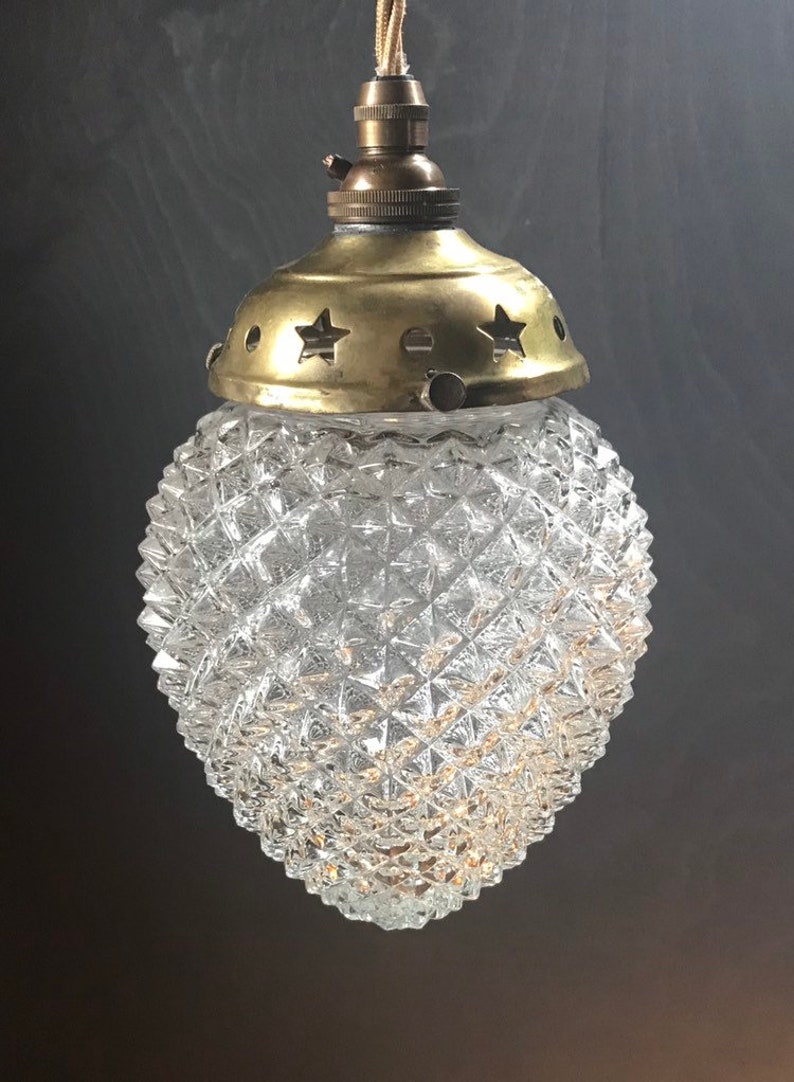 Early 20th Century Pineapple Pendant Light Etsy