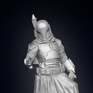 Boba Fett Figurine - Pose 4 - 3D Print Files