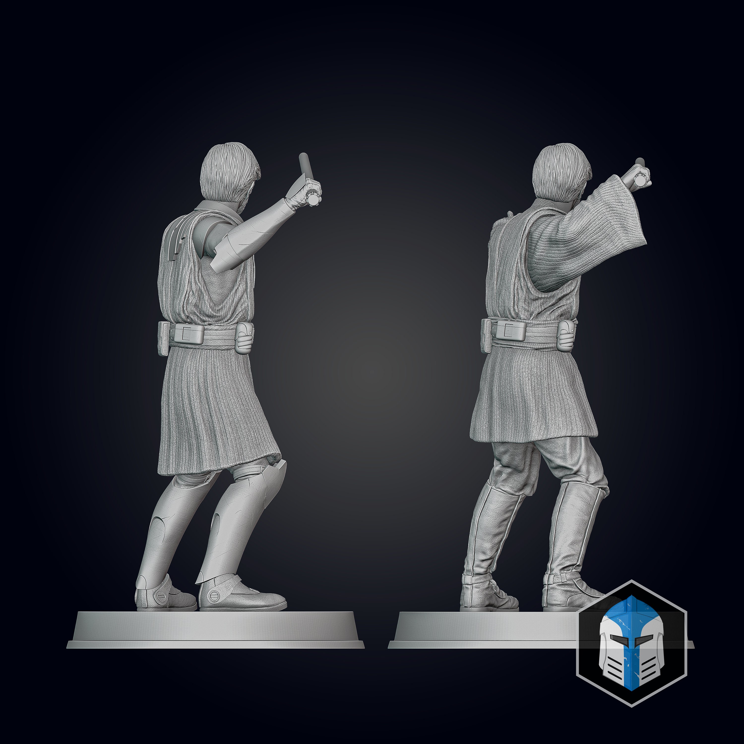 Obi-wan Kenobi Figurine Pose 2 3D Print Files - Etsy