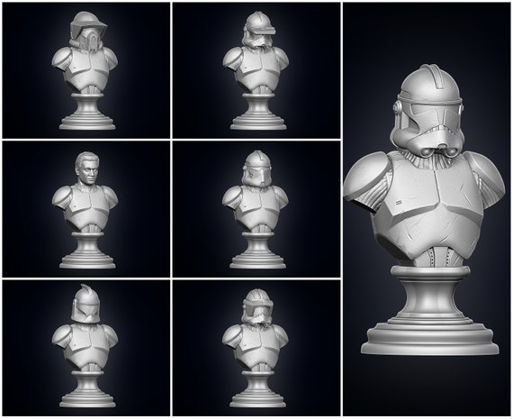 STL file Lego Clone trooper Head for Buildable Figure ✨・Template to  download and 3D print・Cults